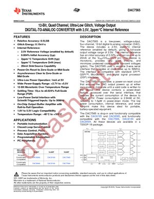 DAC7565IAPWRG4 datasheet  